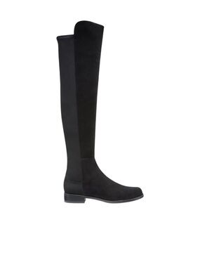 Stuart Weitzman 5050 Black Suede Stretch Over-the-Knee Boots Size 8.5